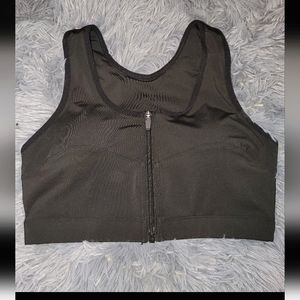 Women's High Impact Sports Bra Zip Front Closure NWOT